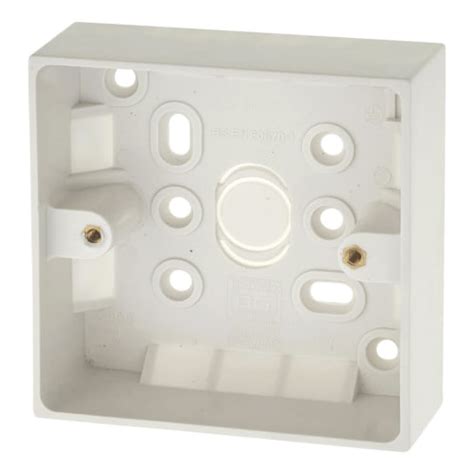 bg electrical 1 gang surface pattress box 32mm white|BG 1 Gang Surface Pattress for Socket Outlet 32mm .